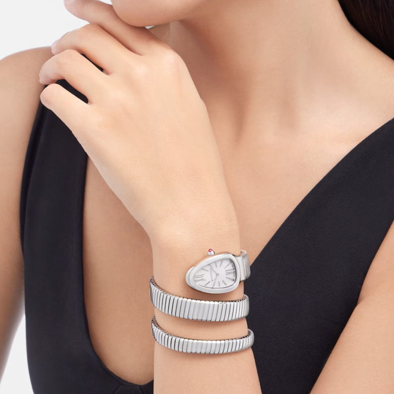 Bvlgari Serpenti Tubogas Double Spiral Steel Watch 101911