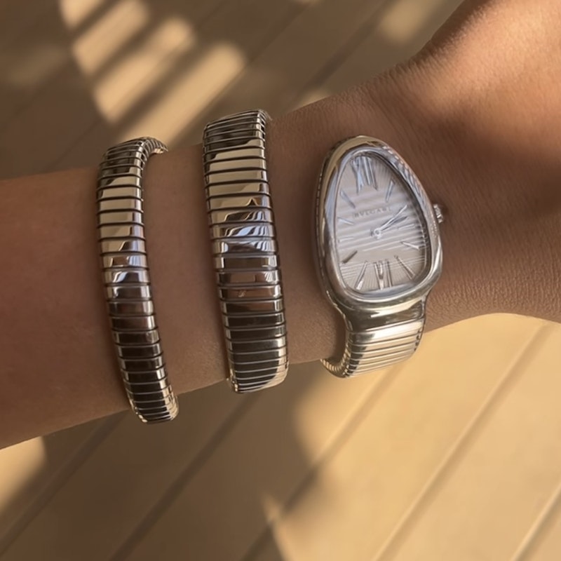 Bvlgari Serpenti Tubogas Double Spiral Steel Watch 101911