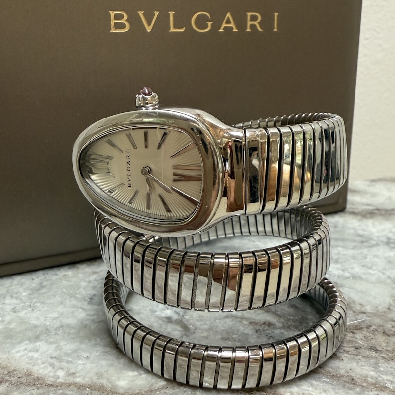 Bvlgari Serpenti Tubogas Double Spiral Steel Watch 101911