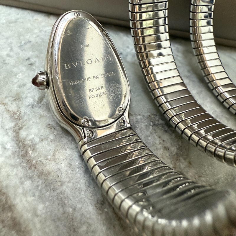 Bvlgari Serpenti Tubogas Double Spiral Steel Watch 101911