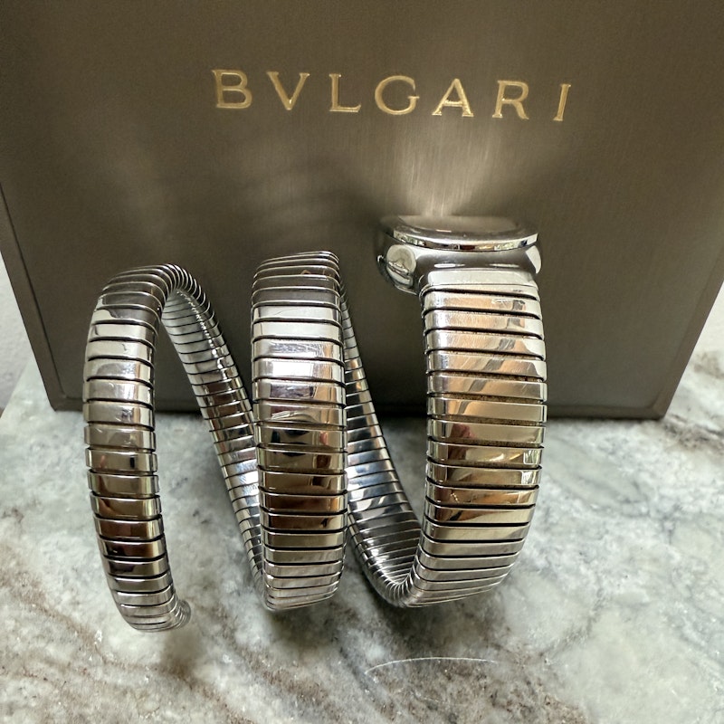 Bvlgari Serpenti Tubogas Double Spiral Steel Watch 101911