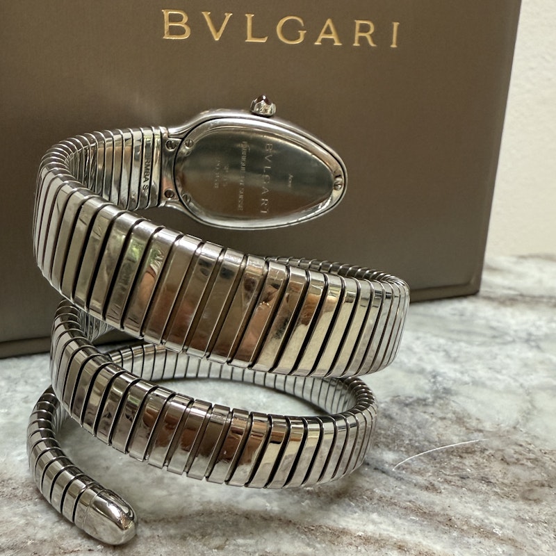 Bvlgari Serpenti Tubogas Double Spiral Steel Watch 101911