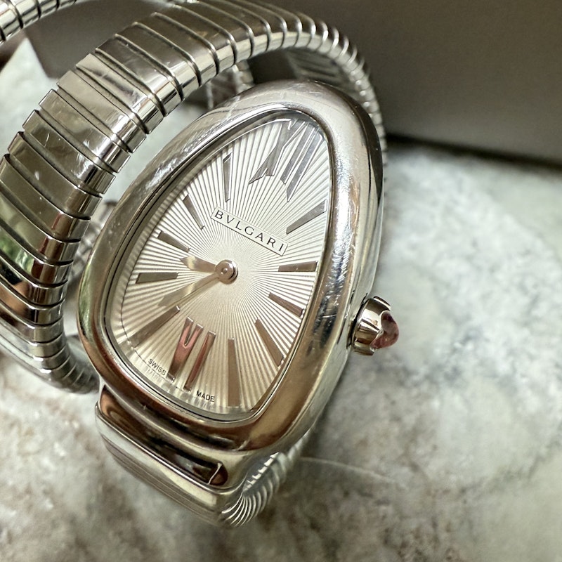 Bvlgari Serpenti Tubogas Double Spiral Steel Watch 101911