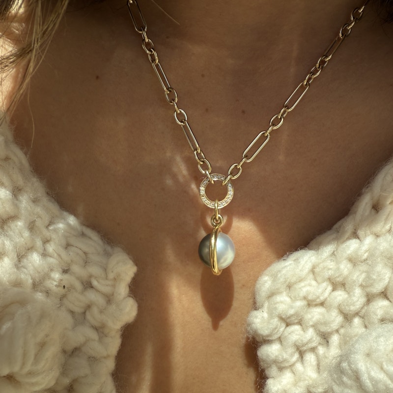 Spinelli Kilcollin 18k Yellow Gold Tahitian and South Sea Pearl Pendant