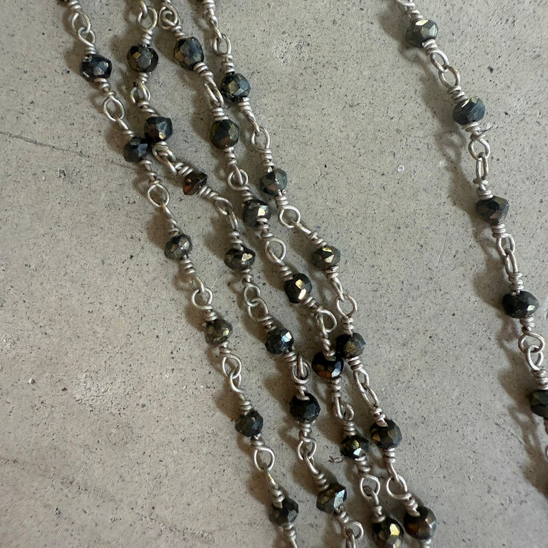 Safia Day Oxidized Silver and Diamond Horn Pendant Necklace