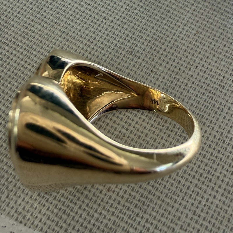 14k Yellow Gold Ruby and Diamond Heartburst Ring