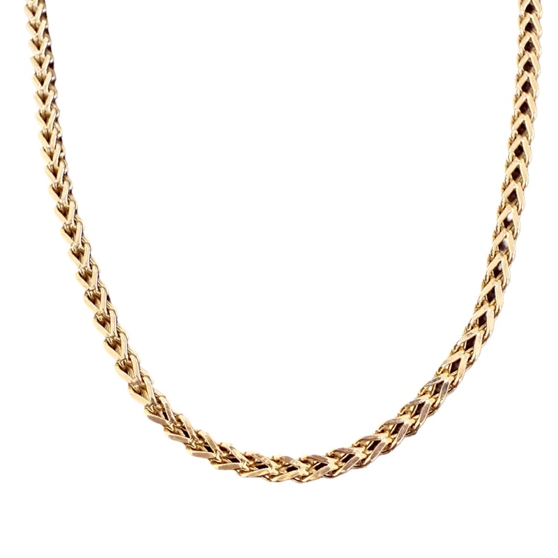 14k Yellow Gold Box Chain Necklace