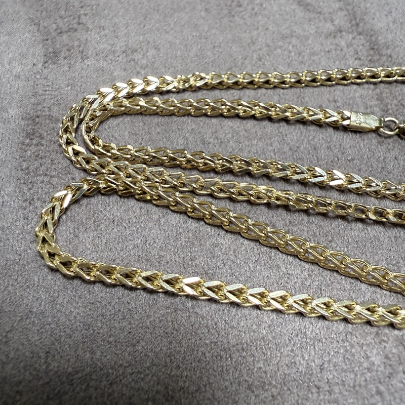 14k Yellow Gold Box Chain Necklace
