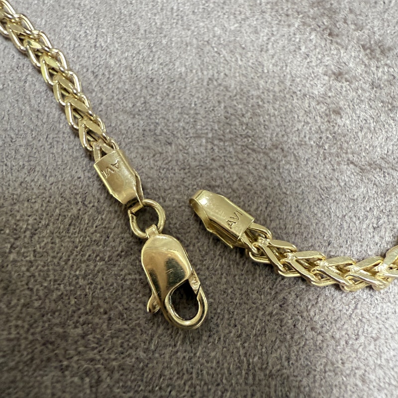 14k Yellow Gold Box Chain Necklace