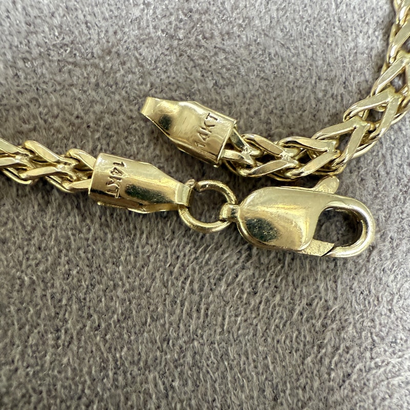 14k Yellow Gold Box Chain Necklace
