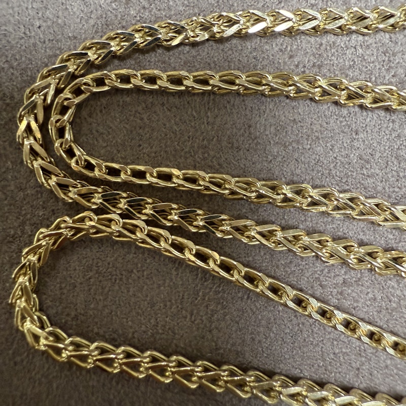 14k Yellow Gold Box Chain Necklace