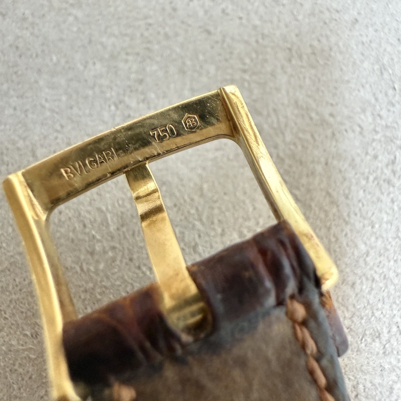 Vintage Bvlgari Bvlgari BB30GL 18k Yellow Gold Leather Watch