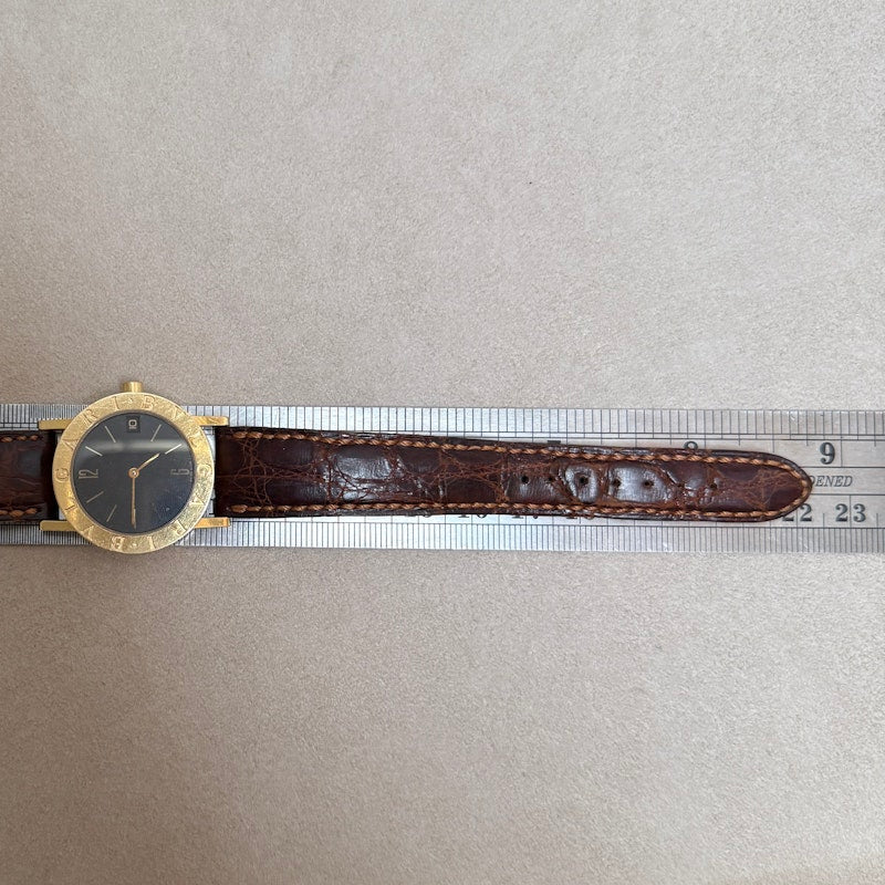 Vintage Bvlgari Bvlgari BB30GL 18k Yellow Gold Leather Watch