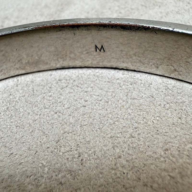 Louis Vuitton Monogram Silver & Gold Hinged Bangle Bracelet