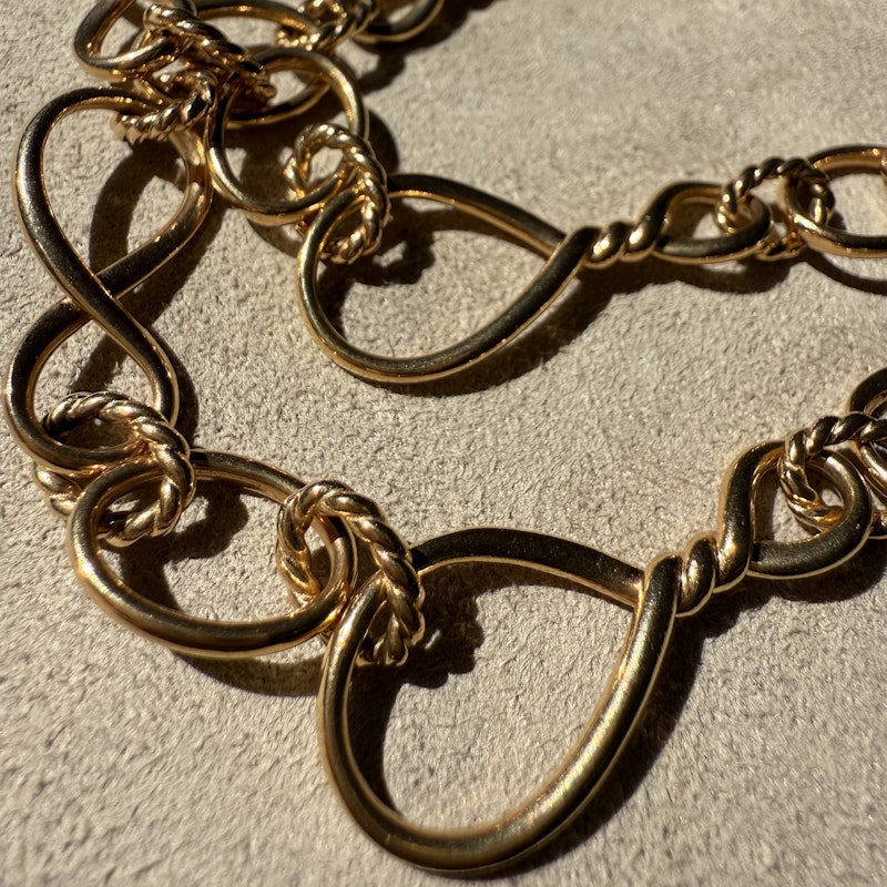 David Yurman 18k Rose Gold Continuance Chain Necklace & Bracelet