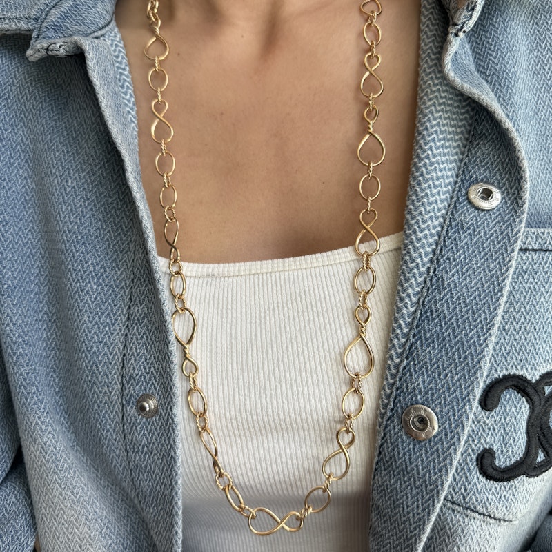 David Yurman 18k Rose Gold Continuance Chain Necklace & Bracelet