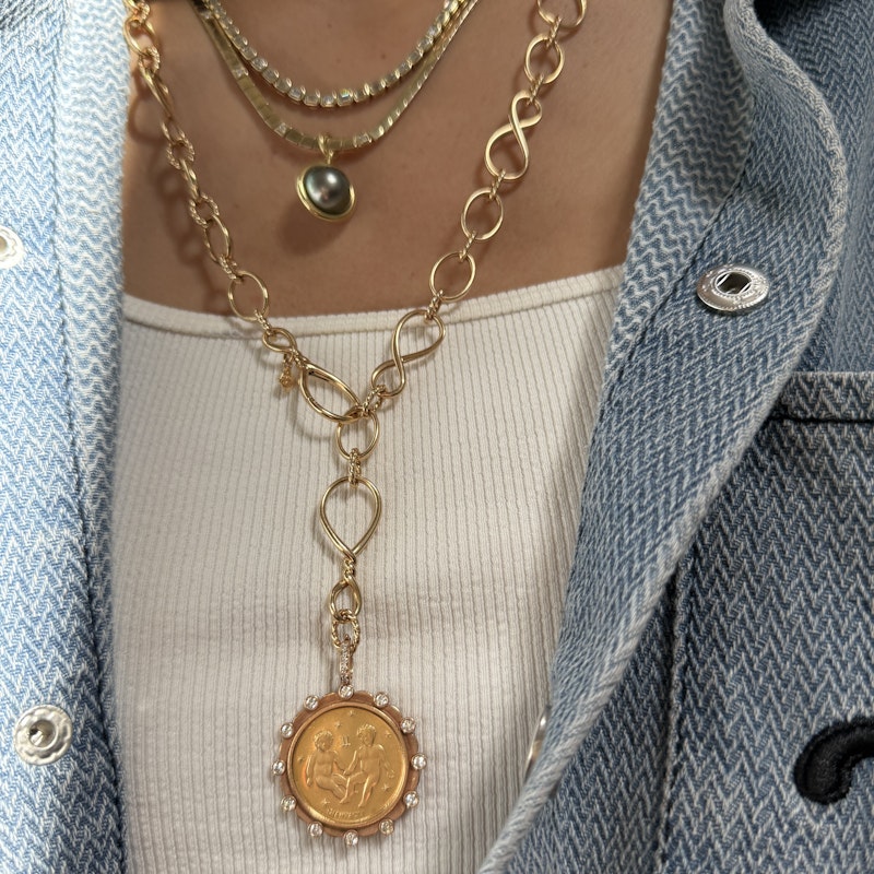 David Yurman 18k Rose Gold Continuance Chain Necklace & Bracelet