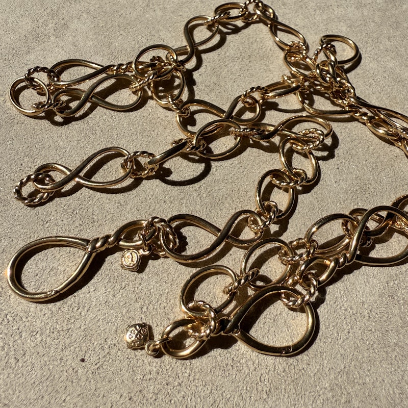 David Yurman 18k Rose Gold Continuance Chain Necklace & Bracelet