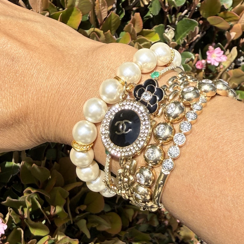 Chanel Pearl Charm Bracelet