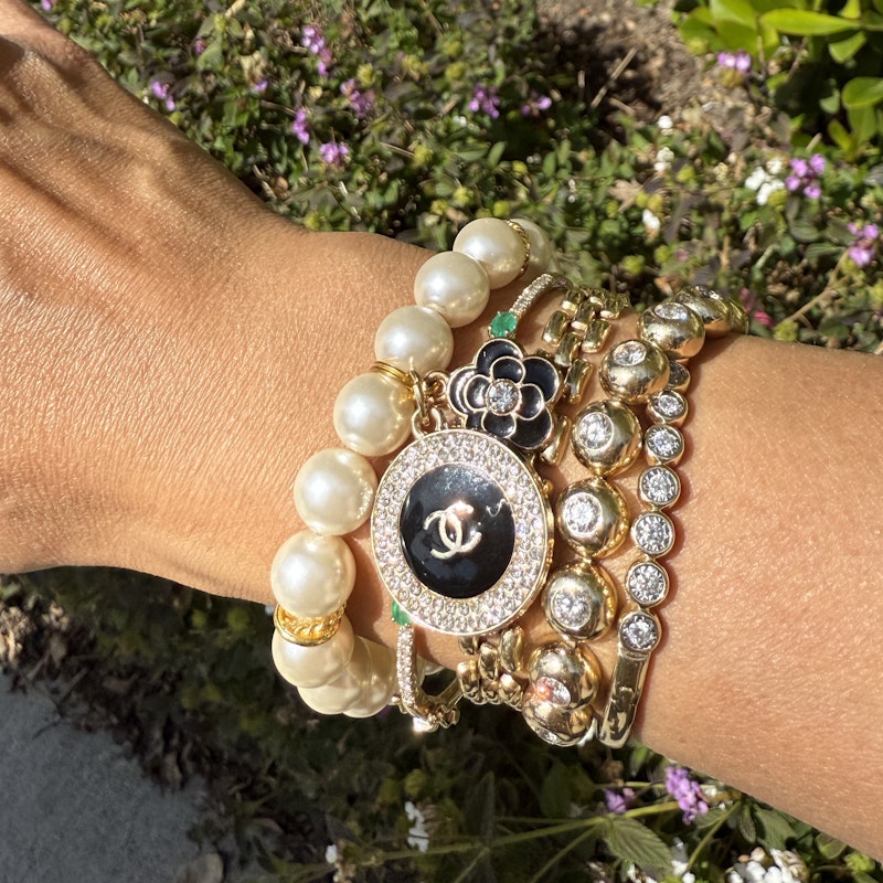 Chanel Pearl Charm Bracelet