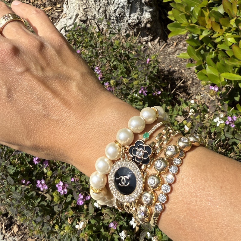 Chanel Pearl Charm Bracelet