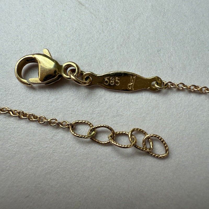 Jacquie Aiche 14k Baby Blue Opal Thunderbird Necklace