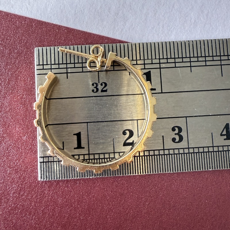 Alice Pierre 14k Yellow Gold Mini Groovy Hoop Earrings
