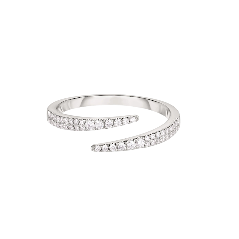 Ring Concierge 14k White Gold Open Diamond Wrap Ring