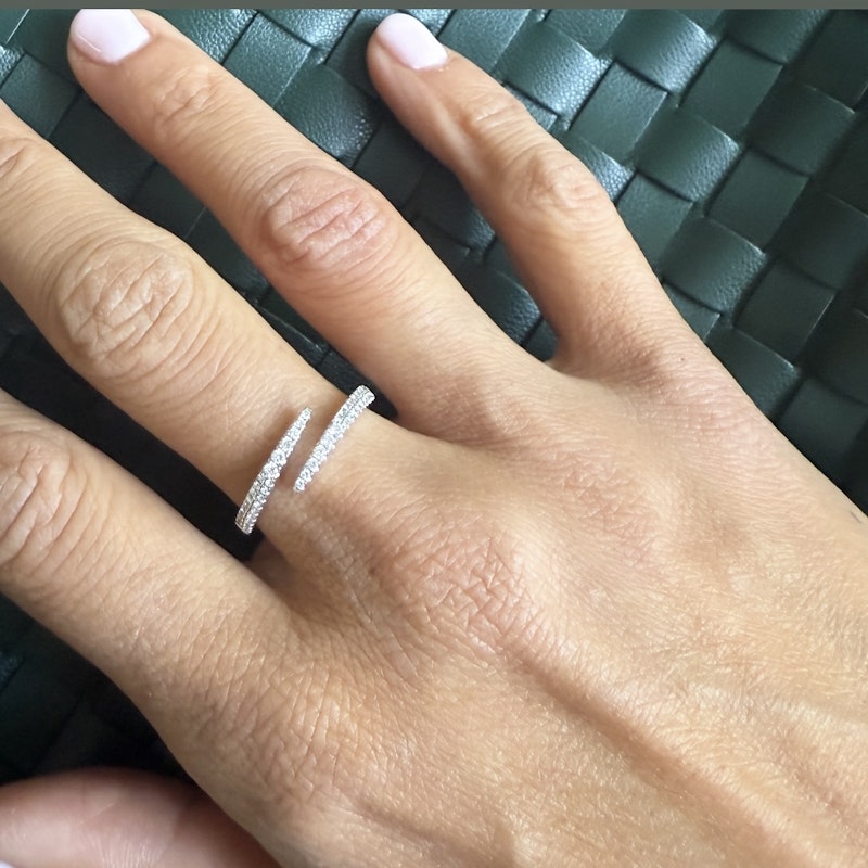 Ring Concierge 14k White Gold Open Diamond Wrap Ring