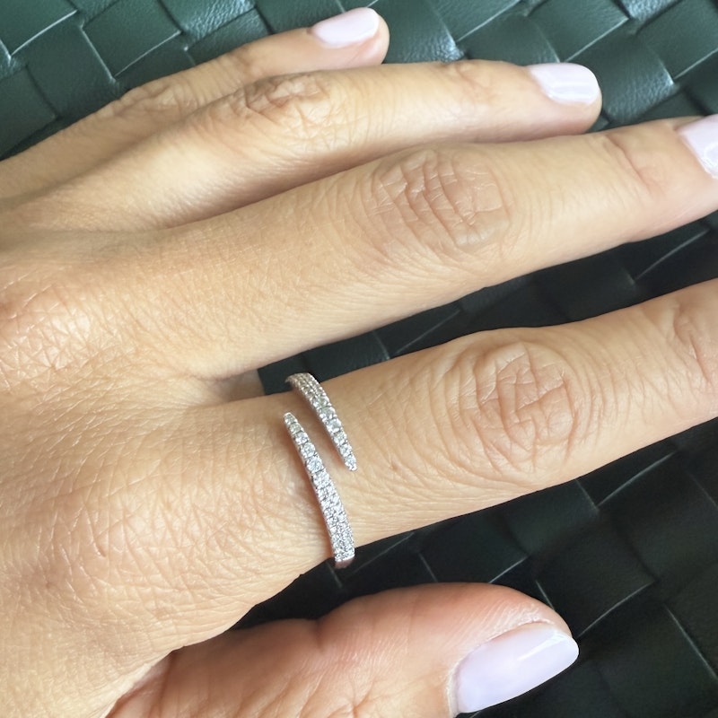 Ring Concierge 14k White Gold Open Diamond Wrap Ring