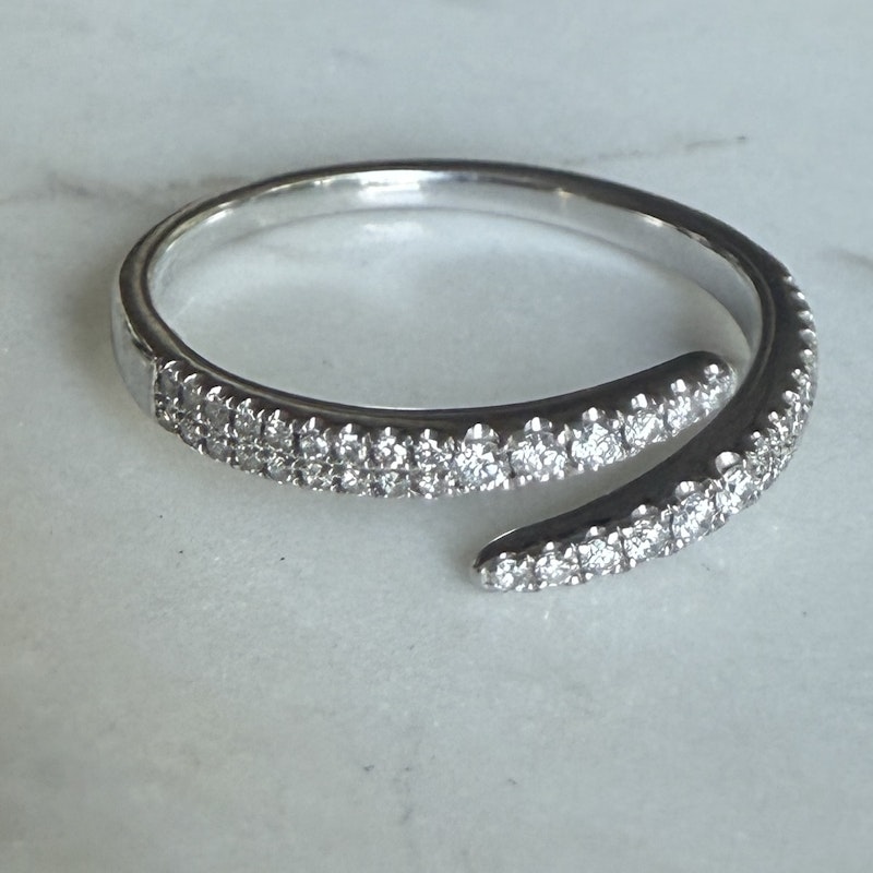 Ring Concierge 14k White Gold Open Diamond Wrap Ring