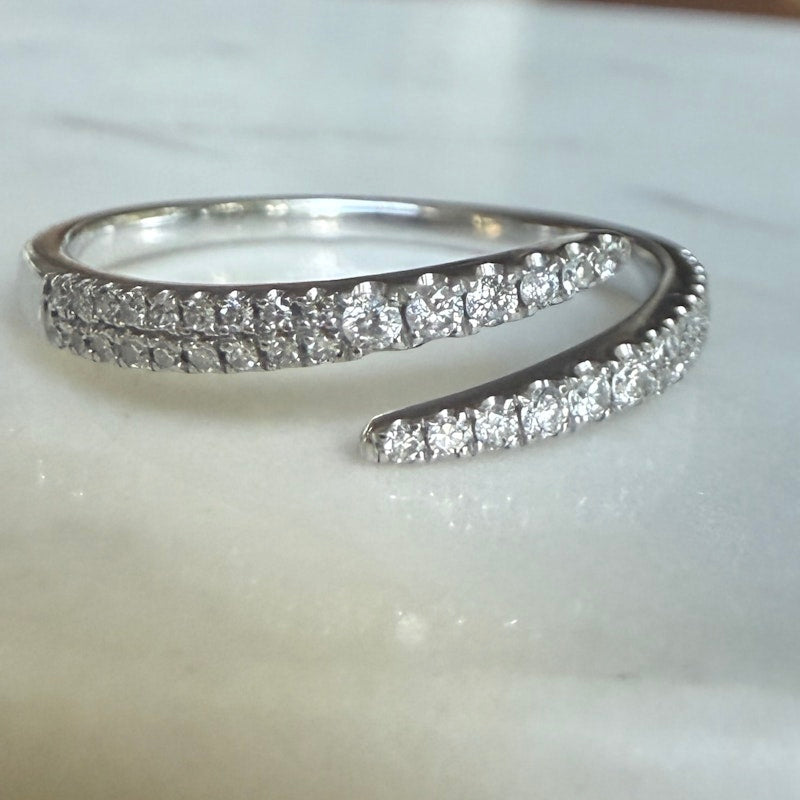 Ring Concierge 14k White Gold Open Diamond Wrap Ring