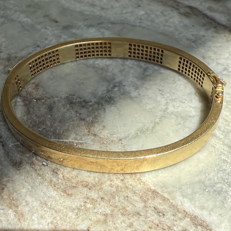 Anita Ko 18k Yellow Oval Diamond Bracelet with Diamond Spikes