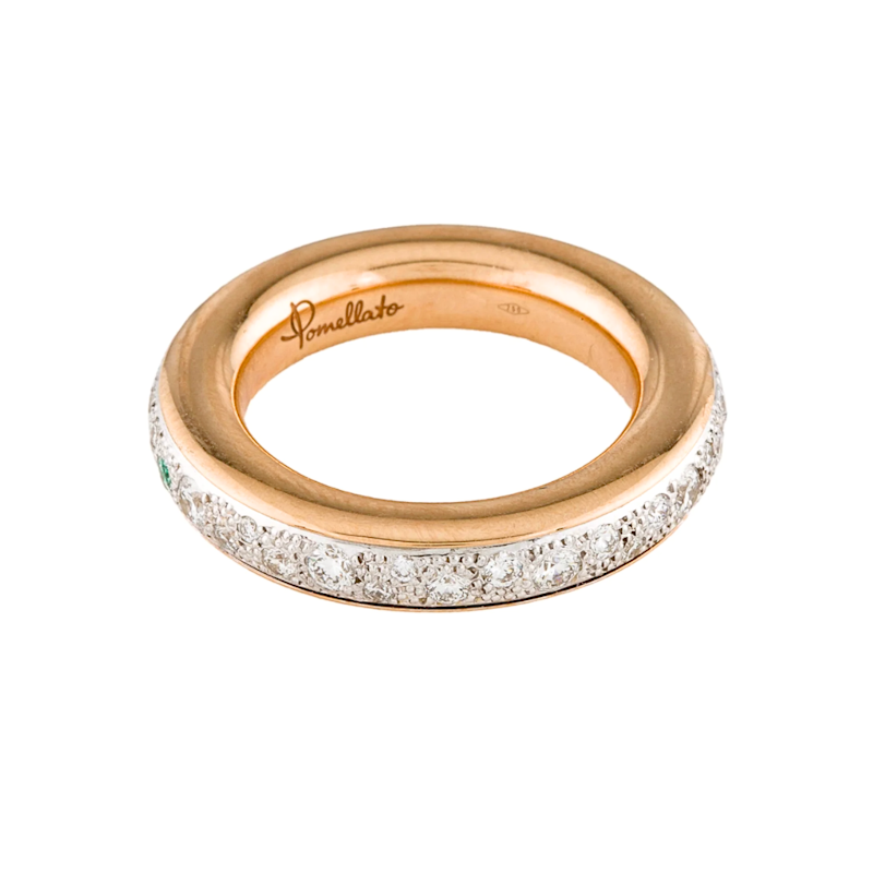 Pomellato 18k Rose Gold Diamond Iconica Ring