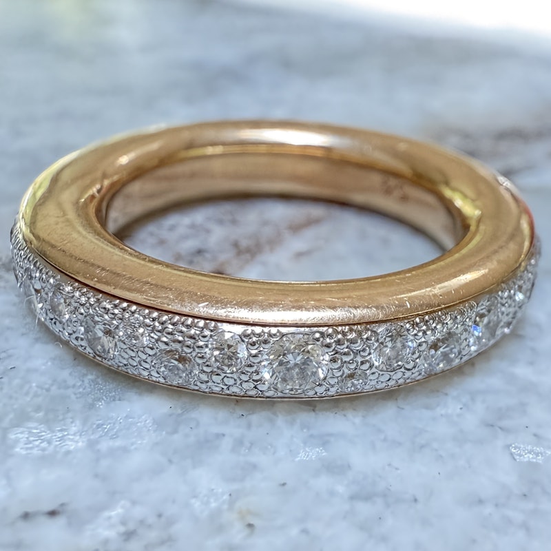 Pomellato 18k Rose Gold Diamond Iconica Ring