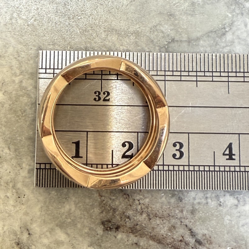 Chanel 18k Rose Gold Diamond Coco Crush Large Ring