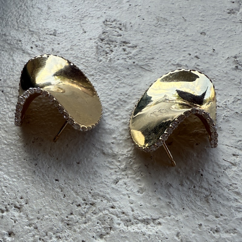 Arielle Ratner Diamond Scudo Earrings
