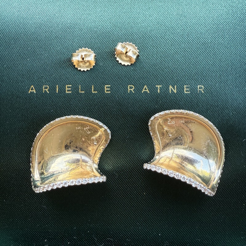 Arielle Ratner Diamond Scudo Earrings