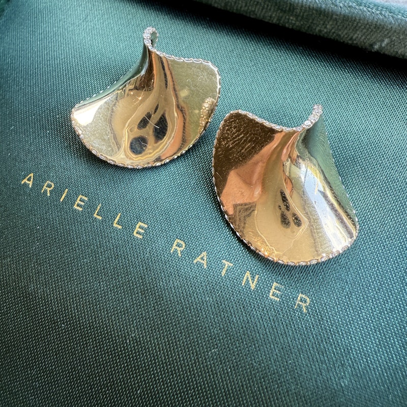 Arielle Ratner Diamond Scudo Earrings