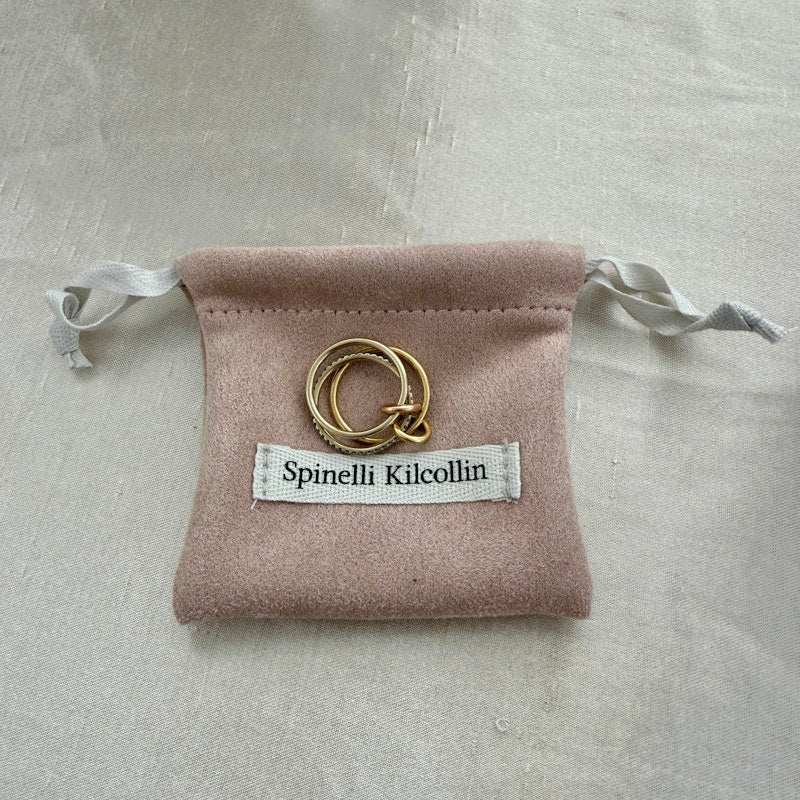 Spinelli Kilcollin Sonny Mixed 18k and Diamond Three Band Ring
