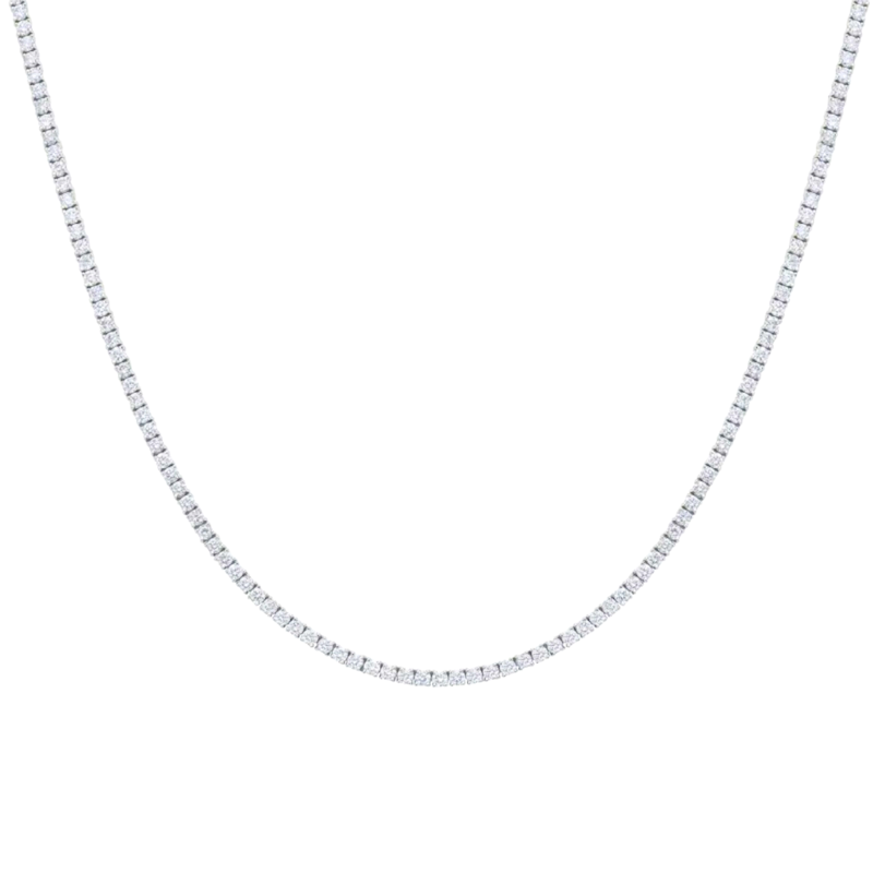 Capucelli 14k White Gold Diamond Tennis Necklace
