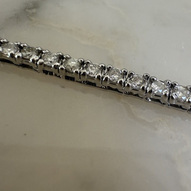 Capucelli 14k White Gold Diamond Tennis Necklace