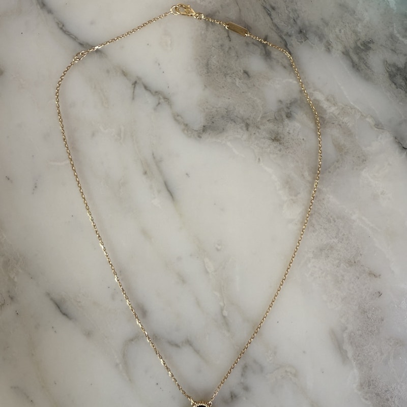 Van Cleef & Arpels Vintage Alhambra Onyx Pendant Necklace