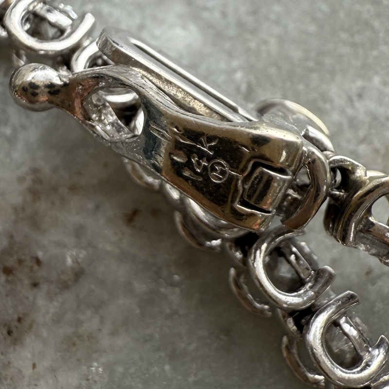 14k White Gold Round Diamond Tennis Bracelet