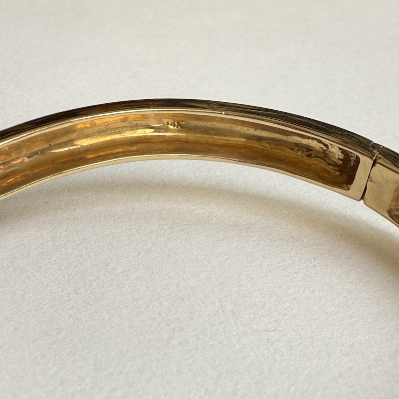 Vintage 14k Yellow and White Gold Diamond Wave Cuff, 2 of 2
