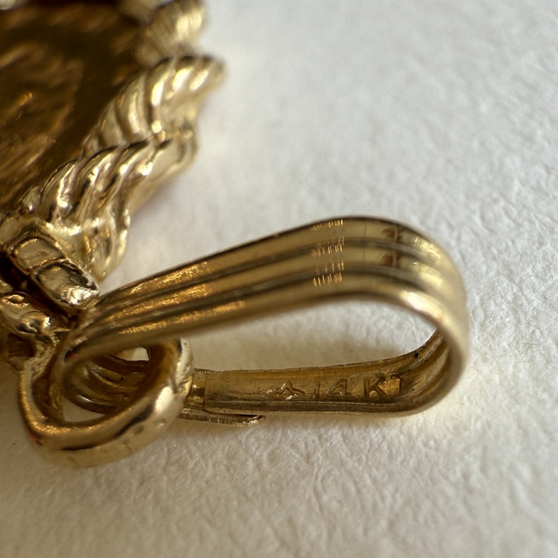 Vintage 1929 Native American Gold Coin Pendant
