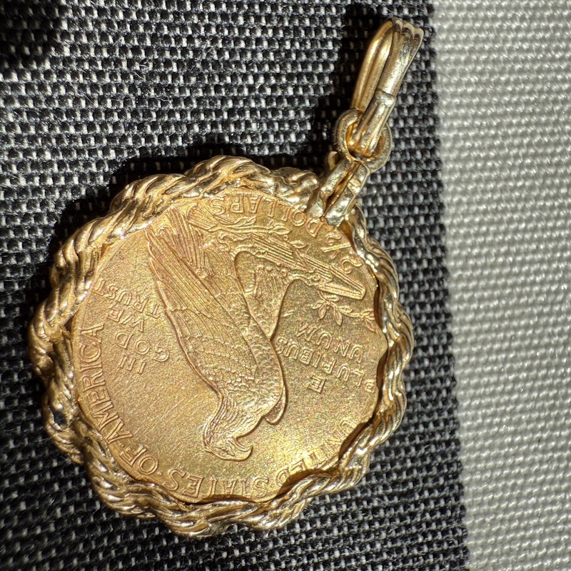 Vintage 1929 Native American Gold Coin Pendant