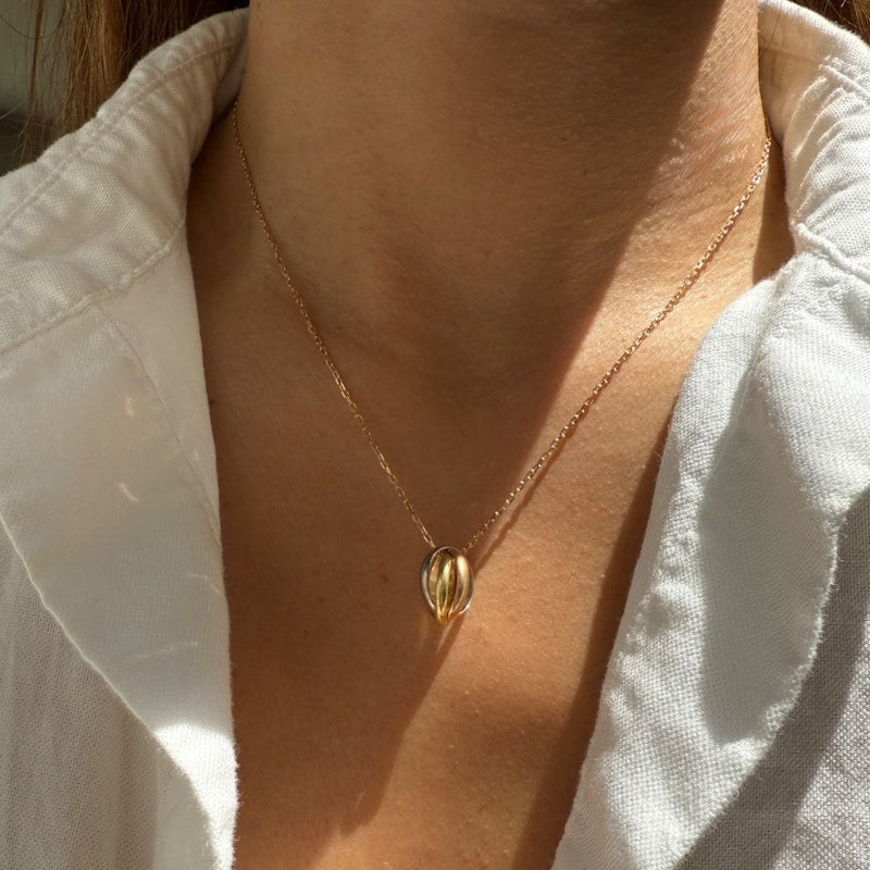Cartier 18k Tricolor Gold Trinity Pendant Necklace