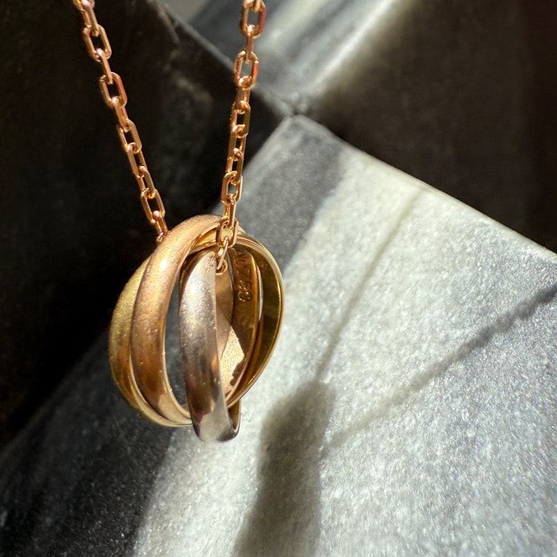 Cartier 18k Tricolor Gold Trinity Pendant Necklace