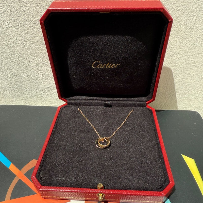 Cartier 18k Tricolor Gold Trinity Pendant Necklace